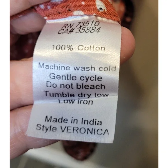 Sister Mary Embroidered Brown Floral Veronica Dress Small Boho Cottagecore - Picture 10 of 10